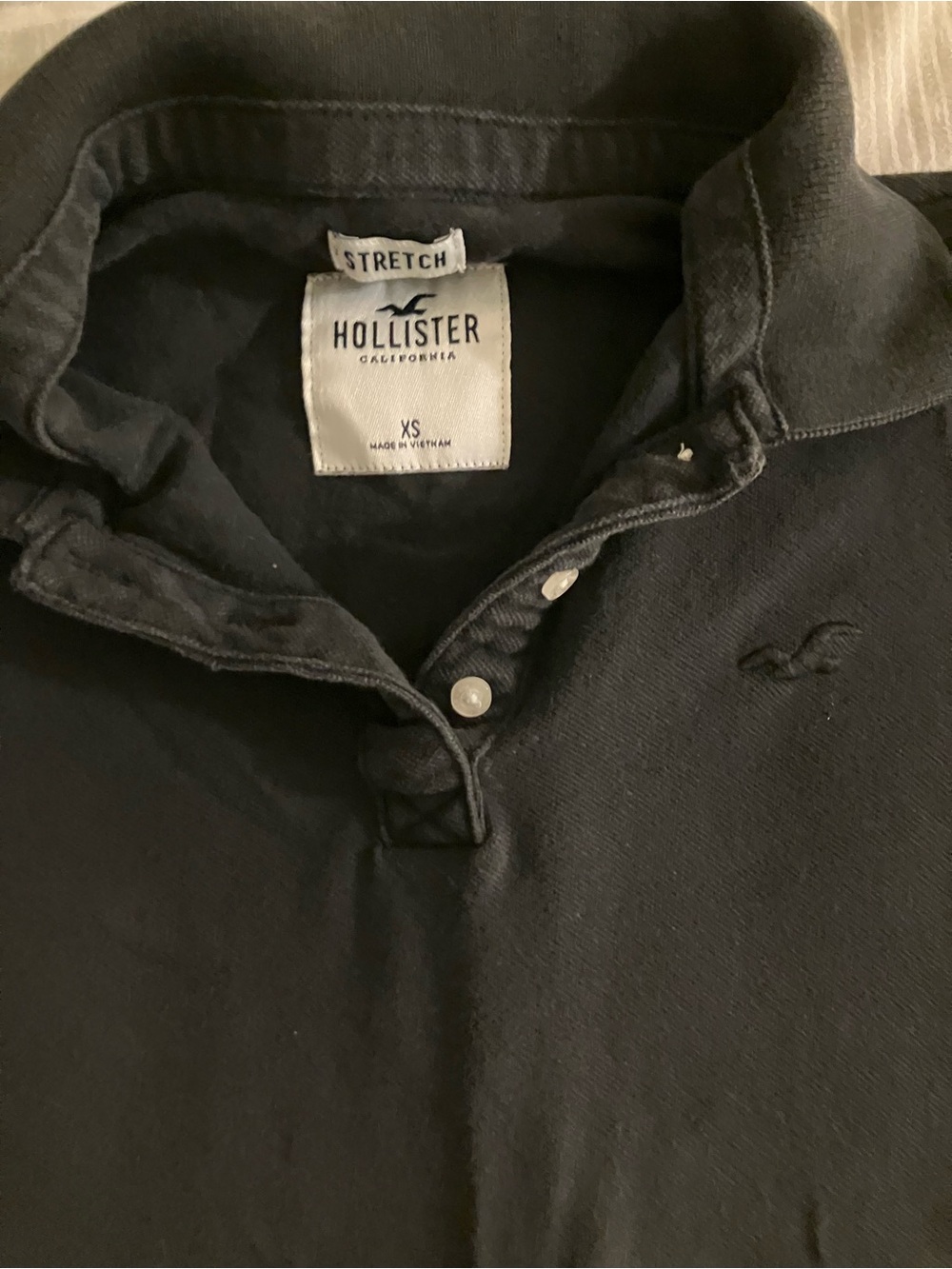 Hollister Black Women's Polo Top Size XS
